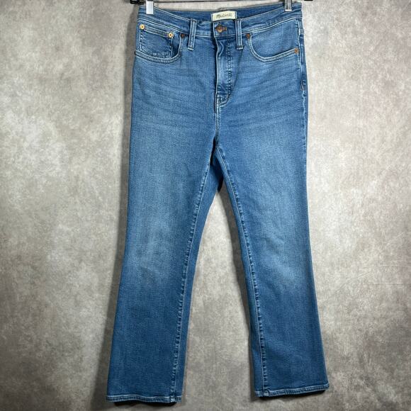Madewell Cali Demi Bootcut Jeans Womens Size 28 Blue Medium Wash Denim High Rise - Picture 1 of 12